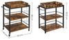 Vasagle Servierwagen mit abnehmbarem Tablett, feststellbarer Küchenwagen mit Universalrollen, Küchenregal, 65 x 40 x 86 cm, stabiles Metallgestell, Industrie-Design, Vintage, dunkelbraun von Songmics LRC72X Bild 2