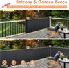 Sekey PVC Sichtschutzmatte 80x500cm Doppelte Verstärkung Innen, Balkon Sichtschutz mit Kabelbindern, Sichtschutzzaun Windschutz Wasserdicht ohne Bohren für Balkon Garten, Anthrazit Bild 5