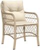 vidaXL 5-tlg. Garten-Essgruppe mit Kissen Beige Poly Rattan 3212139 Bild 3