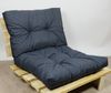 Rattani Sitzkissen Kissen / Polster für PE - Rattanmöbel, Set Sitz + Rücken anthrazit Bild 3