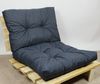 Rattani Sitzkissen Kissen / Polster für PE - Rattanmöbel, Set Sitz + Rücken anthrazit Bild 4