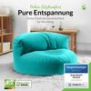 Green Bean® Sitzsack Sofa mit Füllmaterial - Lounge im Sitzsack-Design 90x50cm mit ergonomischer Rückenlehne & waschbarem Bezug - Indoor und Outdoor geeignet in Türkis Bild 2