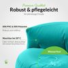 Green Bean® Sitzsack Sofa mit Füllmaterial - Lounge im Sitzsack-Design 90x50cm mit ergonomischer Rückenlehne & waschbarem Bezug - Indoor und Outdoor geeignet in Türkis Bild 5