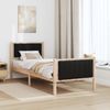 vidaXL Bettgestell Braun und Schwarz 80 x 200 cm Massivholz Kiefer 878501 Bild 4