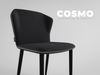 2er Set Esszimmerstuhl Küchenstuhl Cosmo Stoffbezug dunkelgrau Metallbeine : Dunkelgrau Bild 4