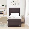 vidaXL Boxspringbett mit Matratze Dunkelbraun 90 x 200 cm Stoff 3342840 Bild 4