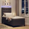 vidaXL Boxspringbett mit Matratze Dunkelbraun 90 x 200 cm Stoff 3342840 Bild 5