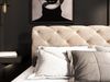 Boxspringbett Schlafzimmerbett GISEL 140x200cm Stoff Salvador Creme Bild 3