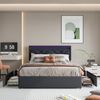 Furnishings Home Polsterbett Stauraumbett Doppelbett Mit LED-Beleuchtung + Stauraum (Set), Bettgestell Mit USB + TYPE-C, Vier Schubladen, Leinen, 160x200 cm Bild 5