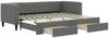 vidaXL Tagesbett Ausziehbar mit Schubladen Dunkelgrau 80x200 cm Stoff 3196610 Bild 2