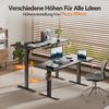 HOMALL Schreibtisch Schreibtisch Höhenverstellbarer mit Gedächtnis und Sitzerinnerung (2-lagige Höhenverstellung mit sitzender Erinnerungsfunktion und USB-Ladeanschluss) Bild 4