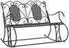 vidaXL Schaukelbank 2-Sitzer 113 cm Schwarz Stahl 318829 Bild 2
