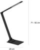 LED Schreibtischleuchte TRAVIS mit USB Ladefunktion, Schwarz, Höhe 71cm Bild 4