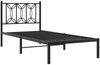 vidaXL Bettgestell mit Kopfteil Metall Schwarz 90x200 cm 376121 Bild 3
