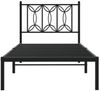 vidaXL Bettgestell mit Kopfteil Metall Schwarz 90x200 cm 376121 Bild 4