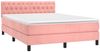 vidaXL Boxspringbett mit Matratze & LED Rosa 140x200 cm Samt 3134590 Bild 3