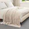 vidaXL Überwurfdecke Beige 150 x 200 cm Fleece 42016974 Bild 3