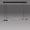 LED-Pendelleuchte MONDO Famera 135 cm, Metall, Schwarz, Holzfarben, 135 x 200 x 29 cm Bild 3