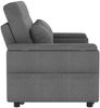 Schlafsofa 2-Sitzer mit Stauraum & verstellbarer Rückenlehne, 159x142,5x92 cm, Grau Bild 5