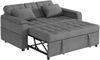Schlafsofa 2-Sitzer mit Stauraum & verstellbarer Rückenlehne, 159x142,5x92 cm, Grau Bild 4