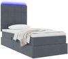vidaXL LED-Speicherbett mit Matratze Dunkelgrau 90 x 200 cm Samt 3372640 Bild 3