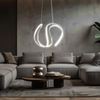 Pendelleuchte Deckenlampe, grau weiß, LED dimmbar, B 35 cm Bild 2