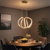 Pendelleuchte Deckenlampe, grau weiß, LED dimmbar, B 35 cm Bild 2