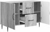 vidaXL Sideboard Graues Sonoma 89 x 34,5 x 60 cm Holzwerkstoff 894891 Bild 5