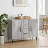 vidaXL Sideboard Graues Sonoma 89 x 34,5 x 60 cm Holzwerkstoff 894891 Bild 4