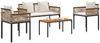 vidaXL Gartenmöbel Set mit Kissen Beige und Cremeweiß Poly-Rattan 42025228 Bild 3