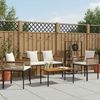 vidaXL Gartenmöbel Set mit Kissen Beige und Cremeweiß Poly-Rattan 42025228 Bild 4