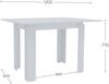 Shefa Esstisch Line Family 90-120 cm Weiß - Moderner Küchentisch aus Holzwerkstoff Bild 4