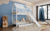 Bett 90x200 cm Etagenbett mit Treppe und Rutsche – Hausbett mit Stauraum Bild 5
