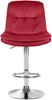 Barhocker MITUN - Samt Rot 46x54x94 cm Silber | Barstuhl Höhenverstellbar Mit Lehne Drehbar Tresenhocker Tresenstuhl Kneipenhocker Kneipenstuhl Bild 5