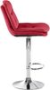 Barhocker MITUN - Samt Rot 46x54x94 cm Silber | Barstuhl Höhenverstellbar Mit Lehne Drehbar Tresenhocker Tresenstuhl Kneipenhocker Kneipenstuhl Bild 4