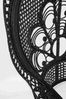 Sessel Peacock aus Rattan, klassisch gepolstert, Schwarz, abziehbares Kissen, Indoor Bild 4