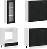 vidaXL Kücheneinheit KALMAR 8 pcs Schwarz Holzwerkstoff 3438382 Bild 3
