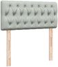 vidaXL Boxspringbett mit Matratze Hellgrau 90x200 cm Samt 3287644 Bild 5