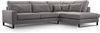 AX LIVING Ecksofa grau Castellio 314 cm – Wohnlandschaft L Form R Bild 3