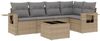 vidaXL 6-tlg. Garten-Sofagarnitur mit Kissen Beige Poly Rattan 3252476 Bild 2