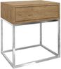 AX LIVING Nachttisch Kommode Aleio 45 cm Eiche Wotan, Chromgestell Bild 2