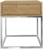 AX LIVING Nachttisch Kommode Aleio 45 cm Eiche Wotan, Chromgestell Bild 3