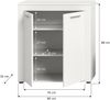 xonox. home Wohnen Jam X8BA9T20 Highboard Hochkommode Wohnzimmerschrank Hochschrank in weiß Melamin, ca. B/H/T: 80 x 88 x 35 cm Bild 4