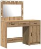 vidaXL Schminktisch mit Spiegelbeleuchtung 2 pcs Braun Holzwerkstoff 3334235 Bild 2