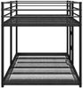 vidaXL Etagenbett ohne Matratze Schwarz 90x190 cm Stahl 4019876 Bild 5