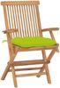 vidaXL Gartenstühle mit Hellgrünen Kissen 2 Stk. Massivholz Teak 3062513 Bild 2