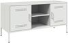 vidaXL TV-Schrank Weiß 100,5x39x50,5 cm Stahl 842993 Bild 2