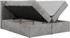 Boxspringbett ALVER 180x200 mit zwei Bettkasten & Stauraum, inkl. Matratze H3, Topper Visco, Federautomaten & gepolstertes Kopfteil - Hellgrau Velvet Bild 4