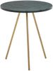 Beistelltisch Marmor Grün 38x38x44cm Metall Gold Dreibein Sofatisch Modern Bild 2