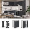 Küchenunterschrank R-Line Schwarz Beton 60 cm ohne Arbeitsplatte Vicco Bild 2